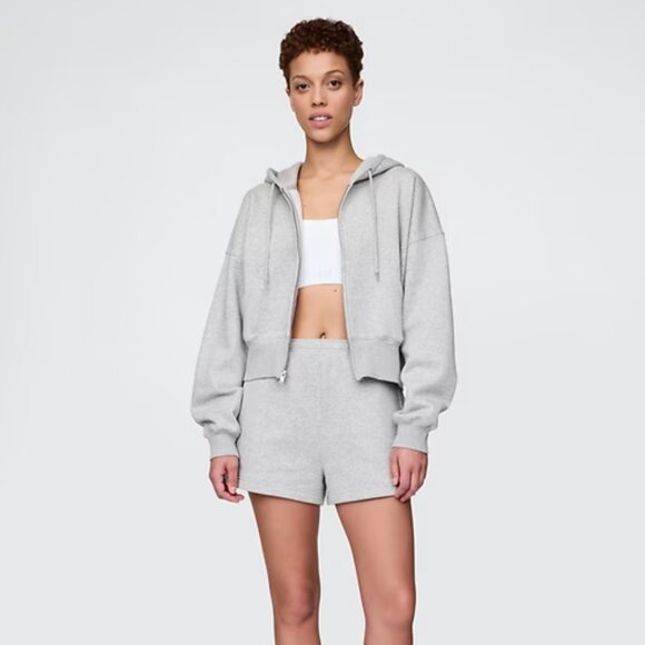 Gap VintageSoft Full-Zip Wedge Hoodie (Gray) - Picture 5 of 15